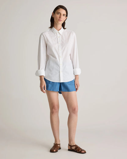 Pull-On Tencel Chambray Shorts - XS / Light Indigo