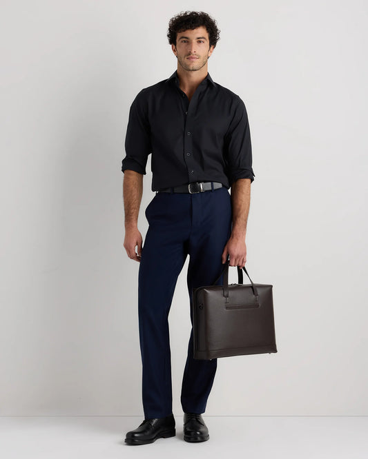 Excursion Italian Leather Slim Laptop Bag - One Size / Hickory